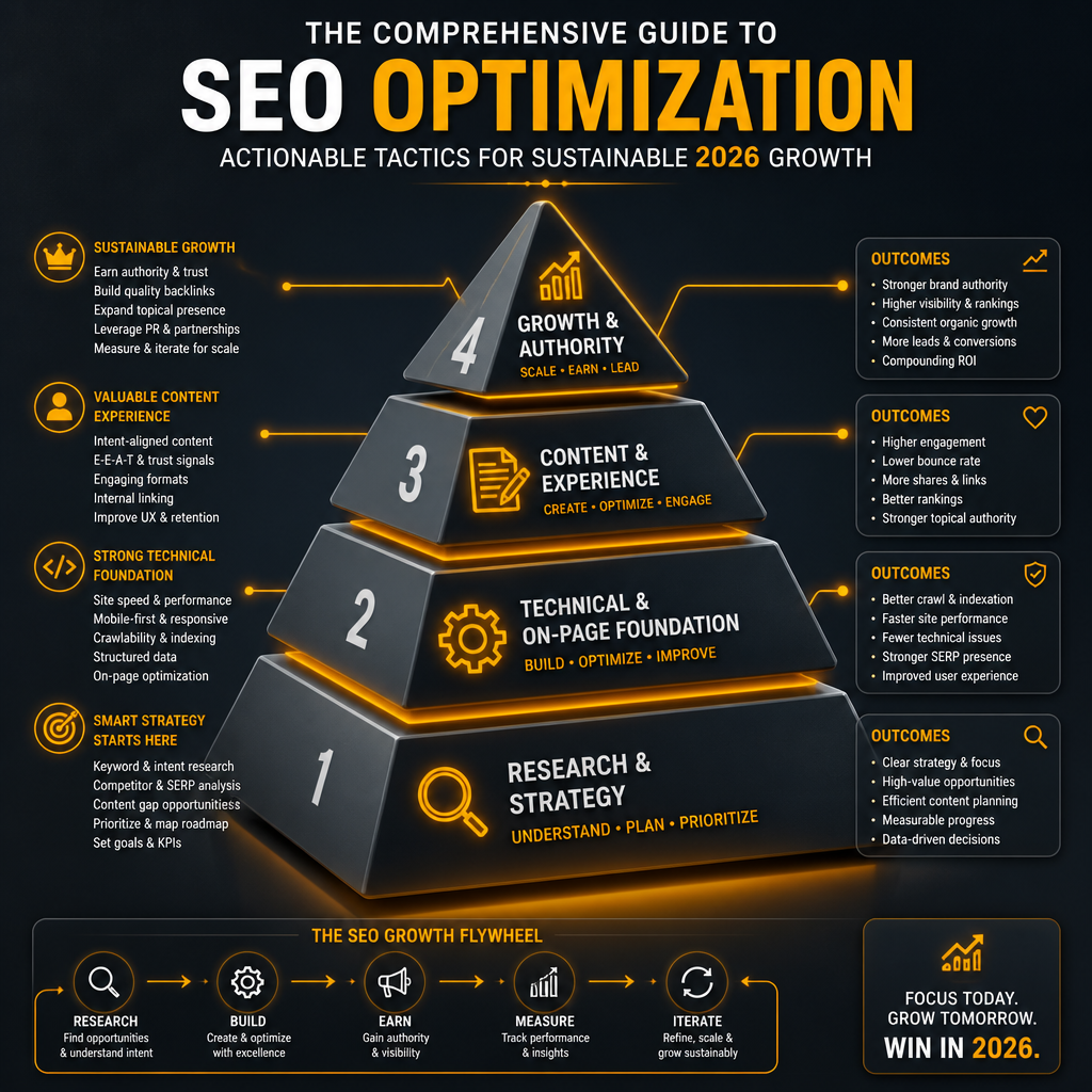 The Comprehensive Guide to SEO Optimization: Actionable Tactics for Sustainable 2026 Growth - Strategic Framework