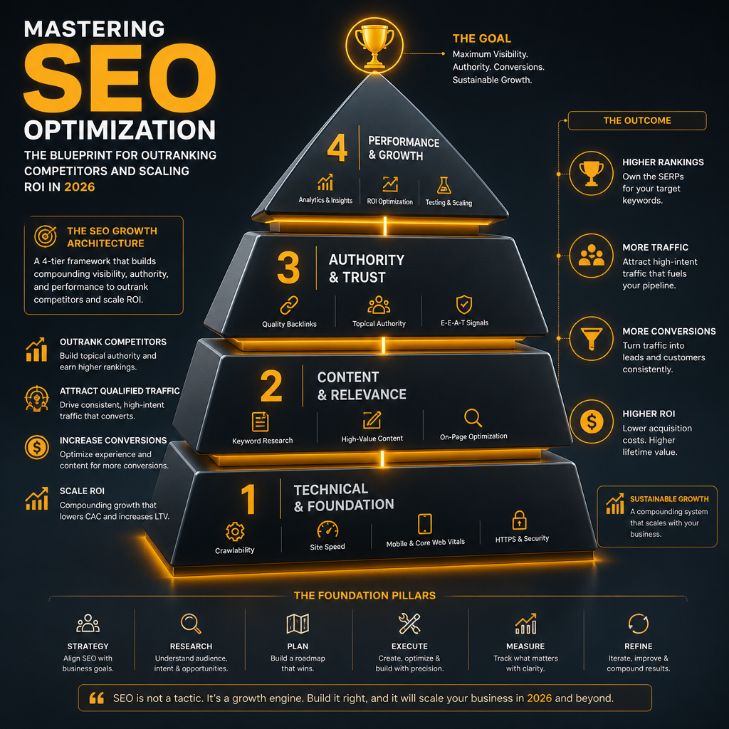 Mastering SEO Optimization: The Blueprint for Outranking Competitors and Scaling ROI in 2026 - Strategic Framework